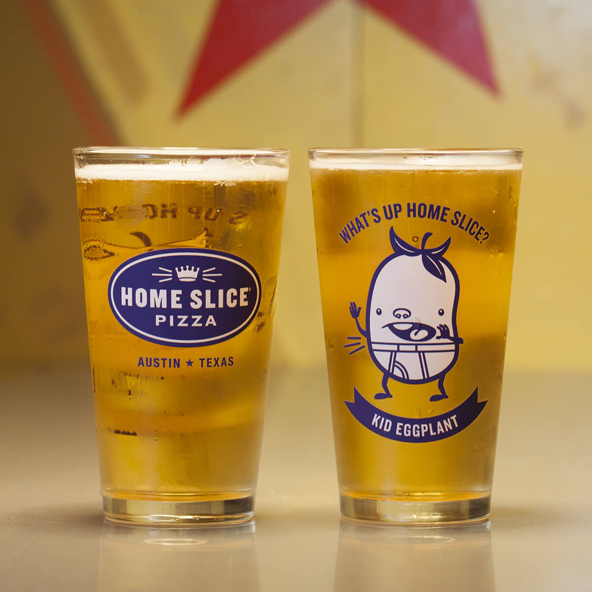 Kid Eggplant Pint Glass - Home Slice Pizza